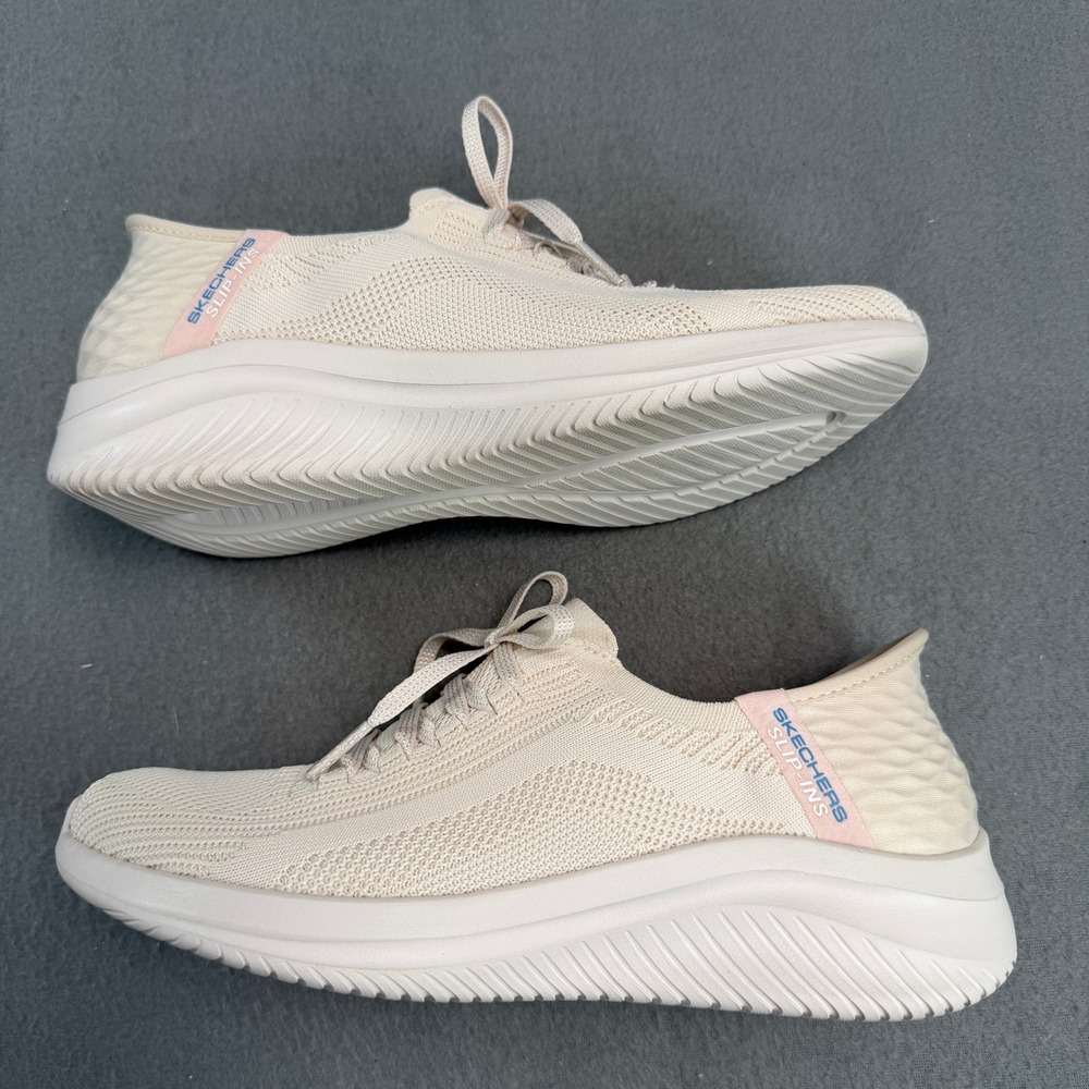 Skechers Slip-ins Ultra Flex 3.0 Brilliant Path Natural Cream Shoes 149710 7.5 - Picture 7 of 12